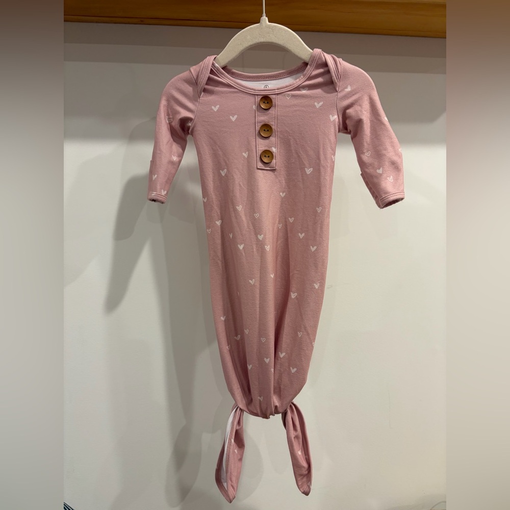 Caden Lane Dusty Pink Tiny Hearts Gown